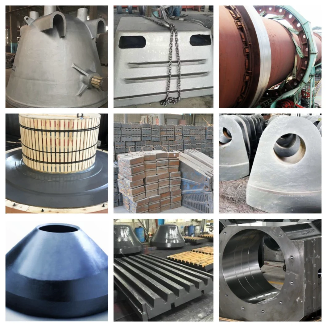 for Mets′o Mn18cr2 Manganese Steel Mantle and Concave Castings Suit HP200 Cone Crusher Spare Wear Parts