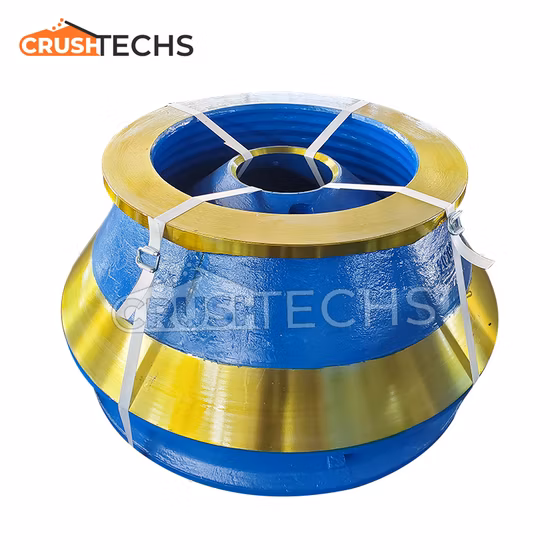 S3800 CS430 Cone Crusher Concave and Mantle Manganese Steel Castings Replacement Wear Parts