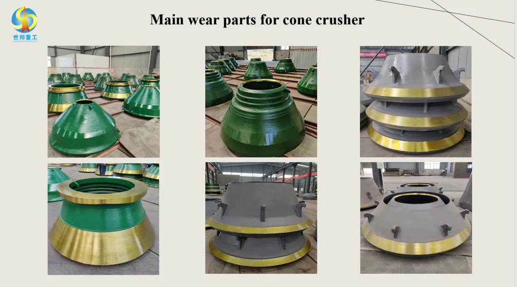 High Quality Casting Steel Bowl Liner and Mantle for Cone Crusher Wear Parts